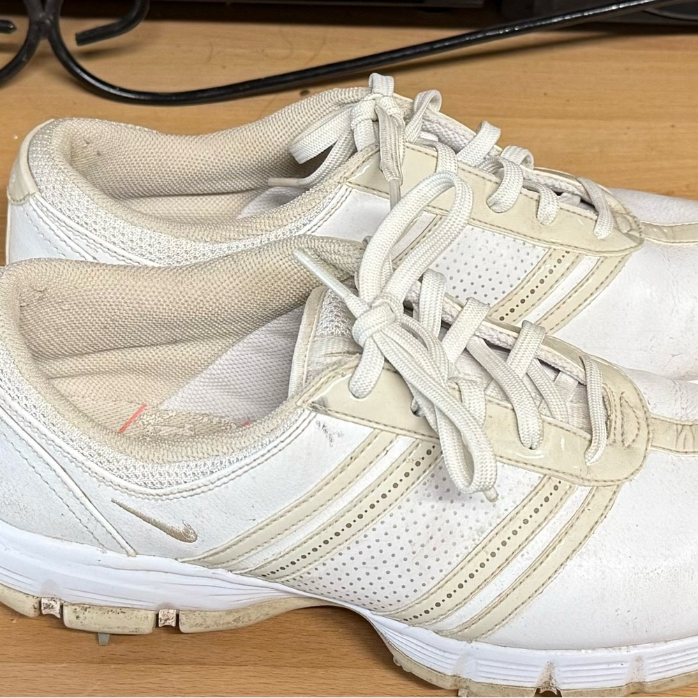 Nike Dual-Tone White and Cream Sneakers